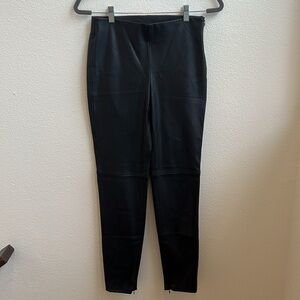 Zara Basic Black Faux Leather Leggings